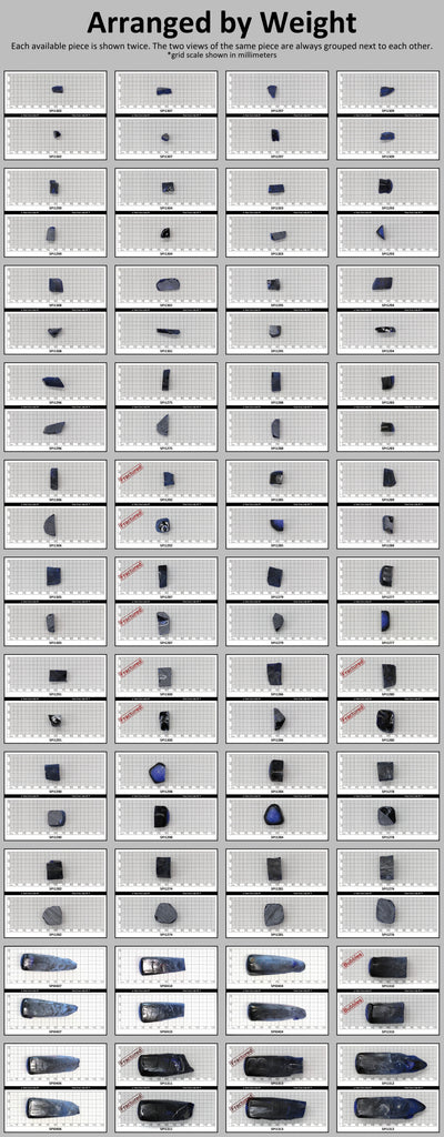Burma Blue #112 Lab Created Spinel Faceting Rough for Gem Cutting - Various Sizes #BEGIN