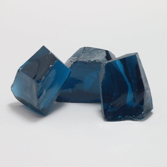 Nanosital Simulated Blue Zircon Lab Created Faceting Rough for Gem Cutting - #C-134 - Various Sizes : #BEGIN