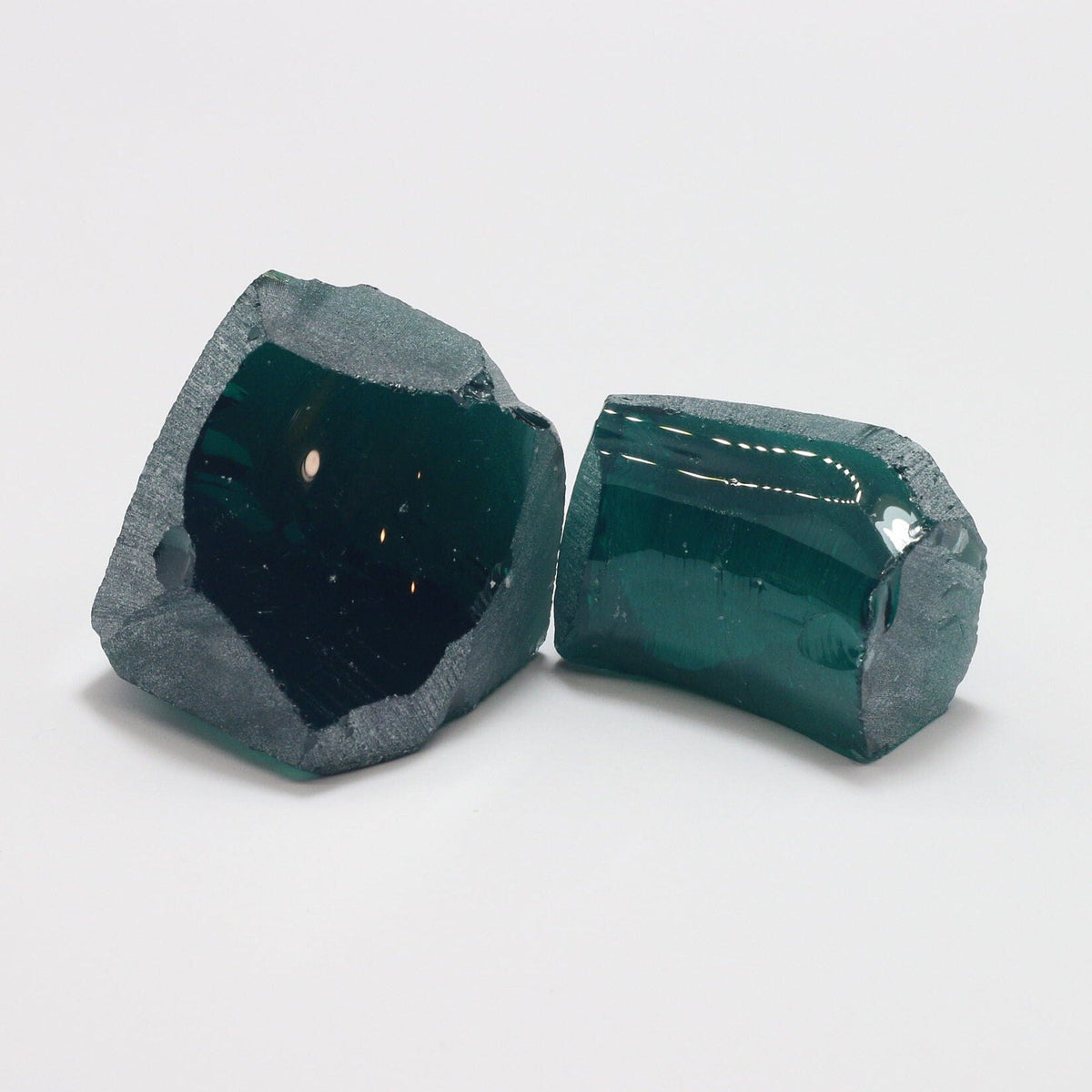 Nanosital Simulated Mars Emerald Lab Created Faceting Rough for Gem Cutting - #C-204 - Various Sizes : #BEGIN