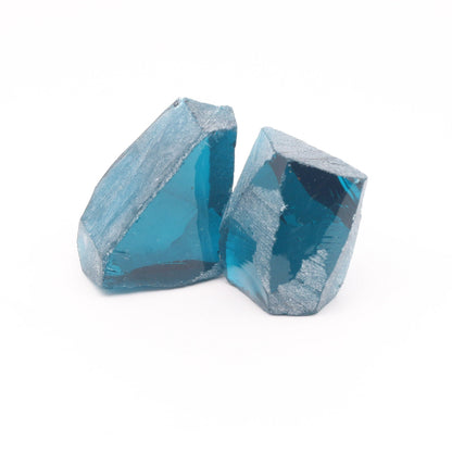 Nanosital Simulated Dark Arctic Blue Lab Created Faceting Rough for Gem Cutting - #C-206 - Various Sizes : #BEGIN