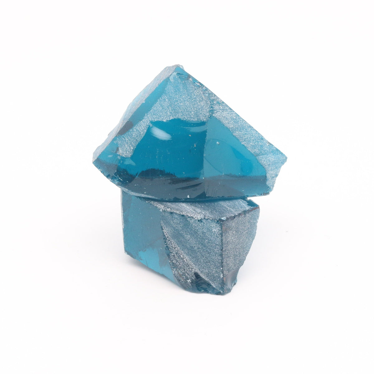 Nanosital Simulated Dark Arctic Blue Lab Created Faceting Rough for Gem Cutting - #C-206 - Various Sizes : #BEGIN