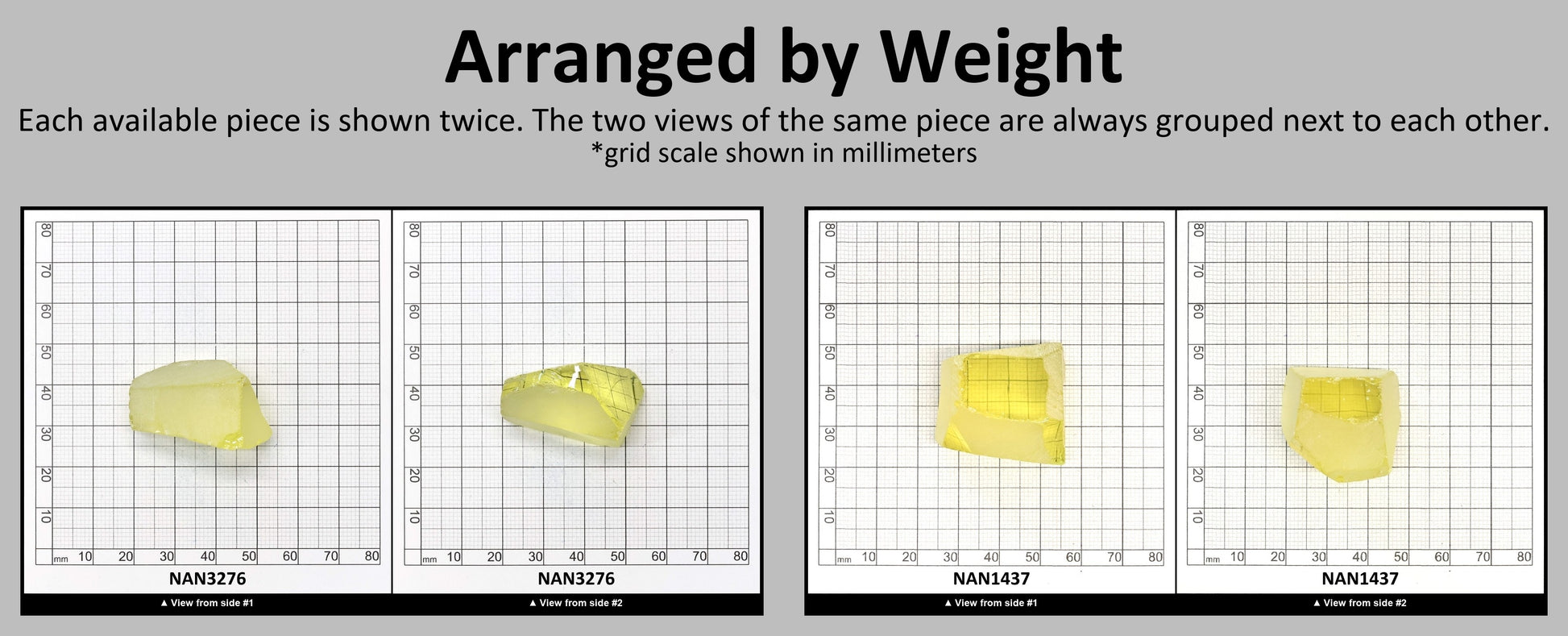 Nanosital Simulated Canary Yellow Citrine Lab Created Faceting Rough for Gem Cutting - #10 - Various Sizes #BEGIN