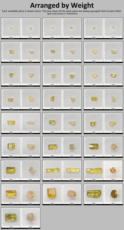 Canary Yellow Diamond Cubic Zirconia Faceting Rough for Gem Cutting - Various Sizes #BEGIN