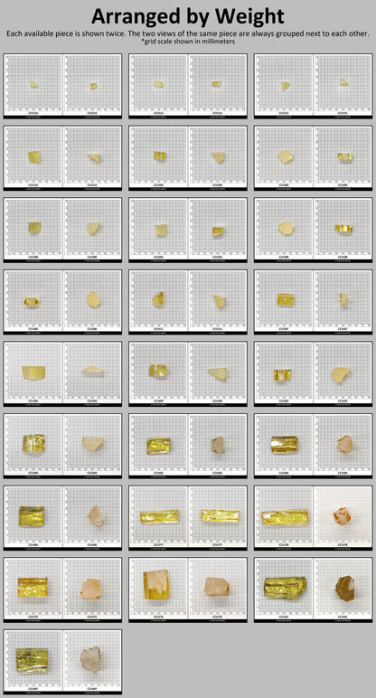 Canary Yellow Diamond Cubic Zirconia Faceting Rough for Gem Cutting - Various Sizes #BEGIN