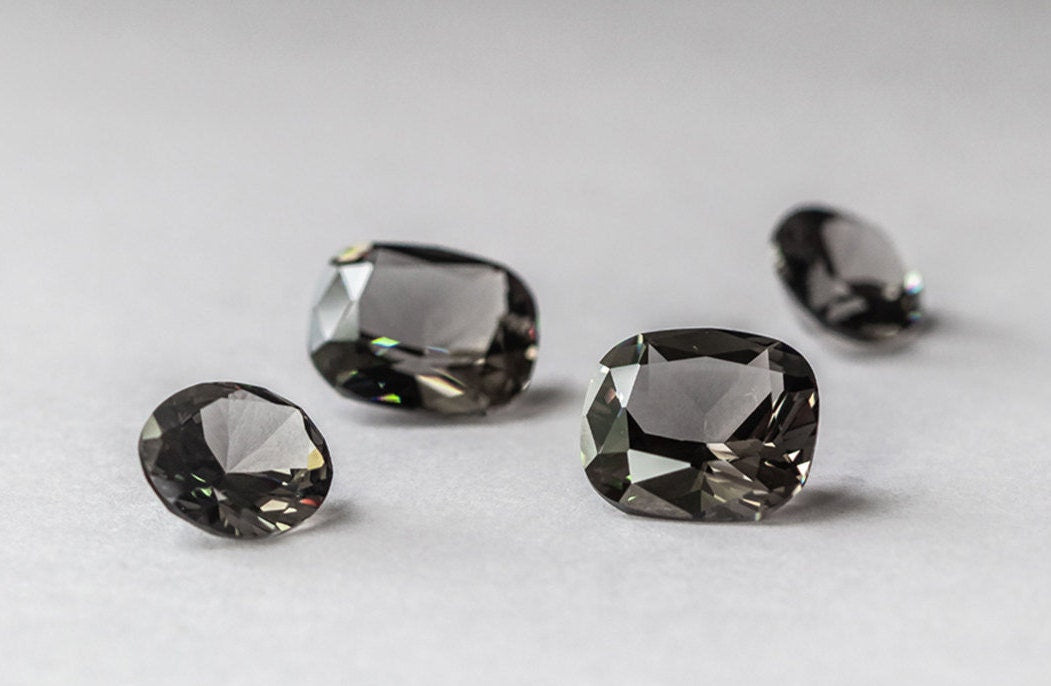 Nanosital Simulated Carbon Lab Created Faceting Rough for Gem Cutting - #A-4078 - Various Sizes #BEGIN