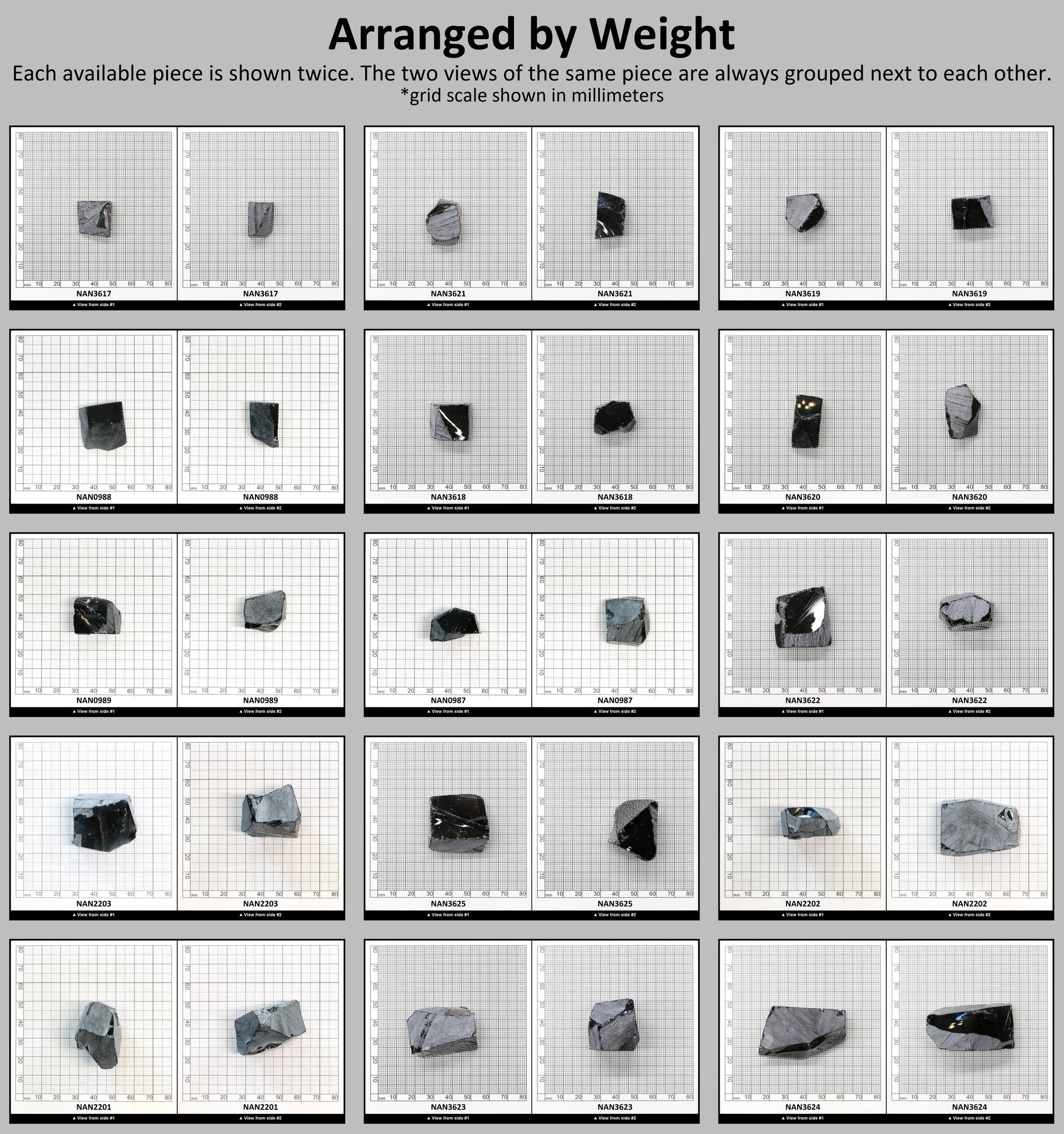 Nanosital Simulated Carbon Lab Created Faceting Rough for Gem Cutting - #A-4078 - Various Sizes #BEGIN