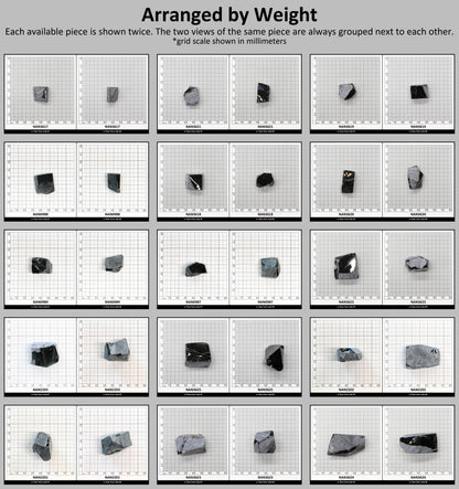 Nanosital Simulated Carbon Lab Created Faceting Rough for Gem Cutting - #A-4078 - Various Sizes #BEGIN