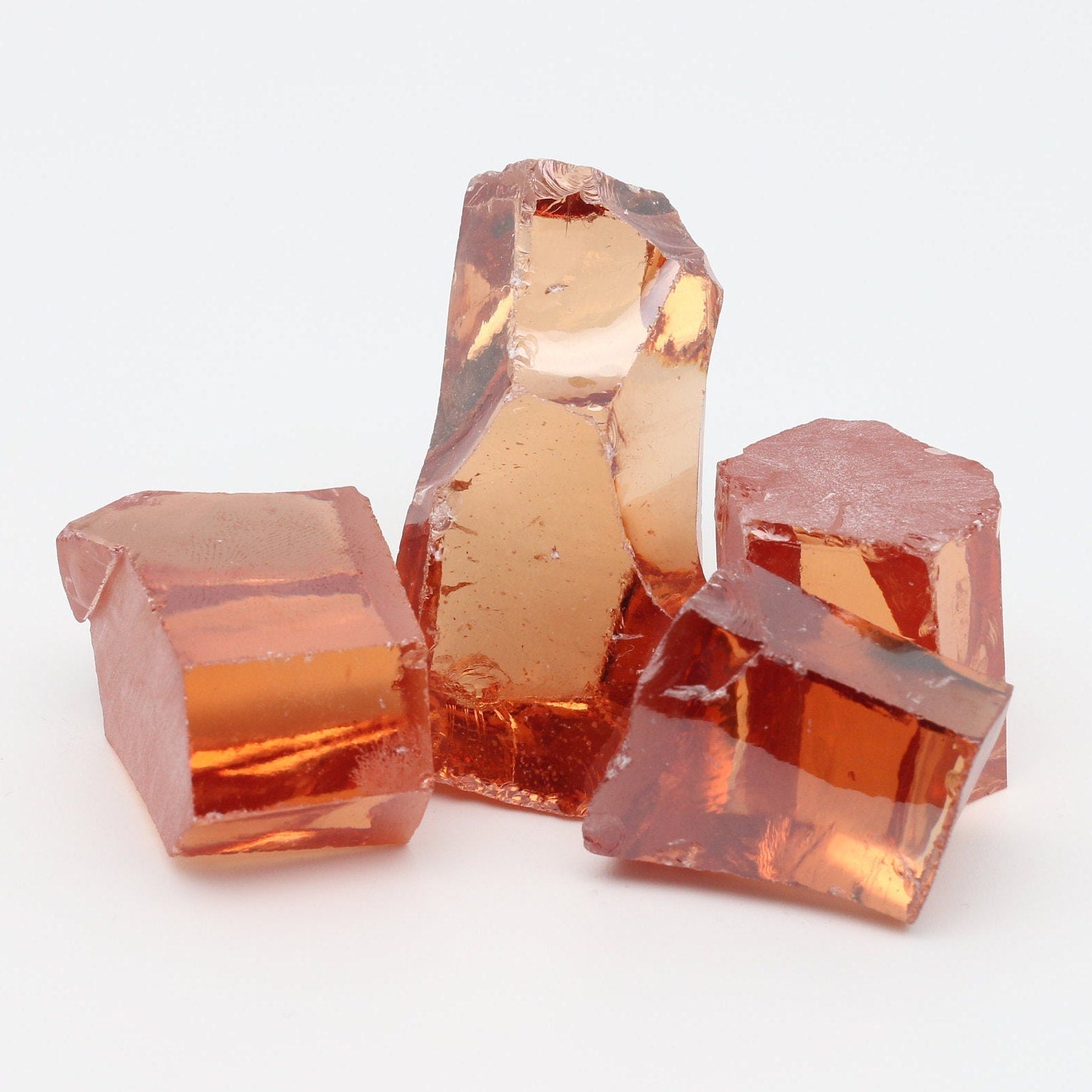 Champagne Cubic Zirconia Faceting Rough for Gem Cutting - Various Sizes #BEGIN