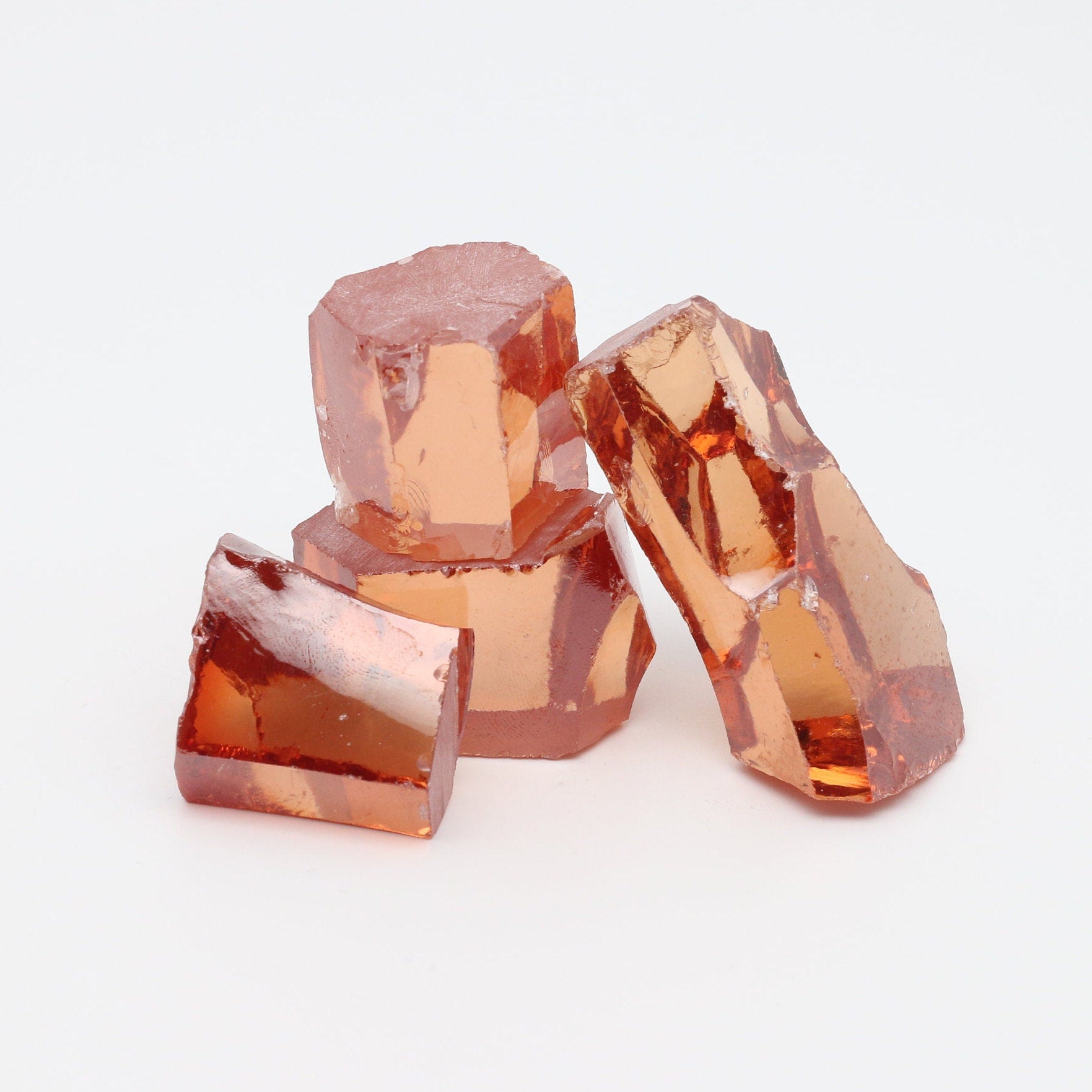 Champagne Cubic Zirconia Faceting Rough for Gem Cutting - Various Sizes #BEGIN