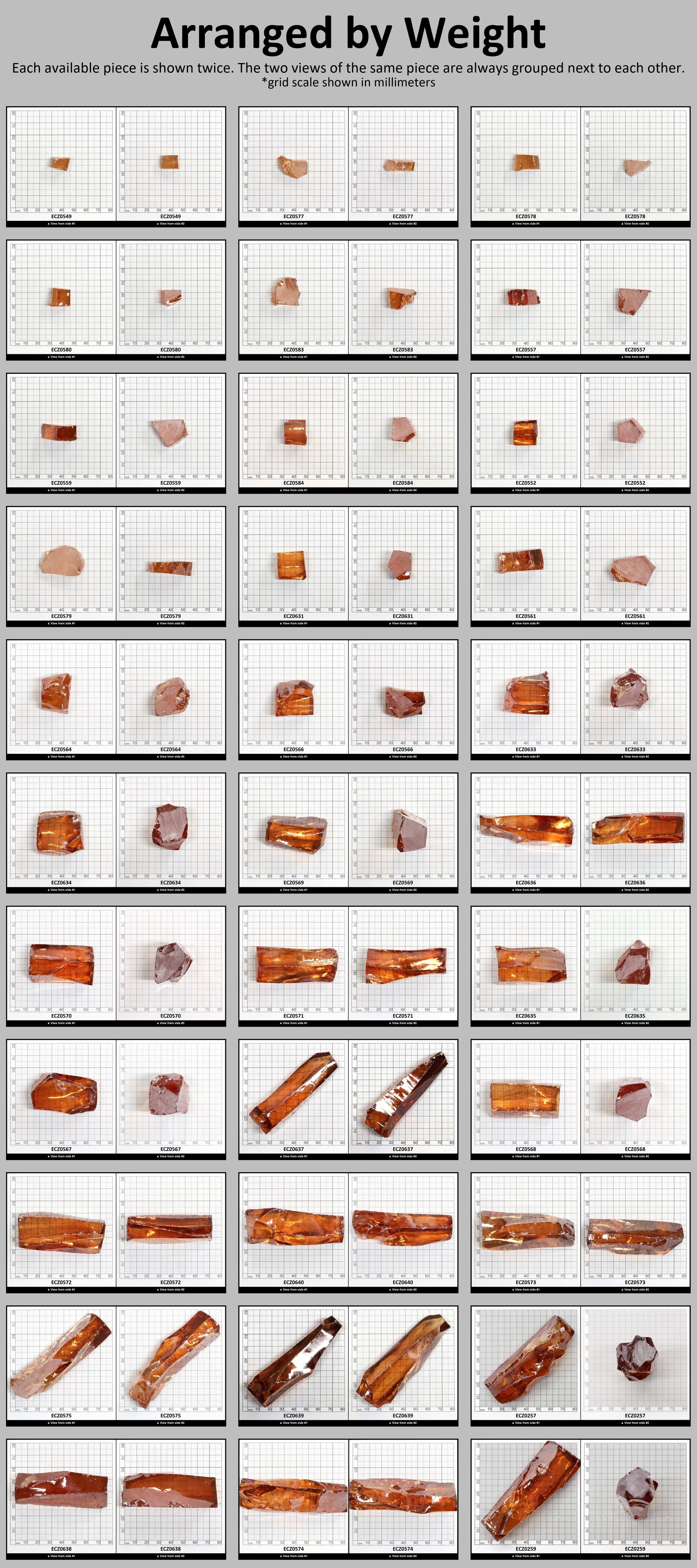 Champagne Cubic Zirconia Faceting Rough for Gem Cutting - Various Sizes #BEGIN