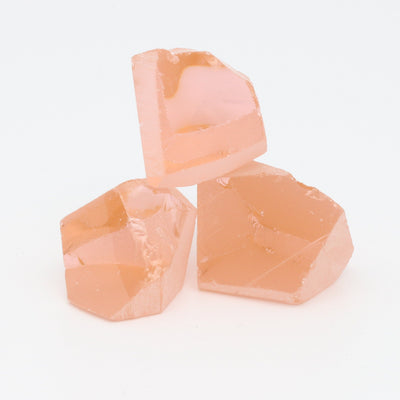 Nanosital Simulated Champagne Morganite Lab Created Faceting Rough for Gem Cutting - #777 - Various Sizes #BEGIN