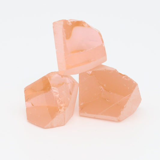 Nanosital Simulated Champagne Morganite Lab Created Faceting Rough for Gem Cutting - #777 - Various Sizes #BEGIN