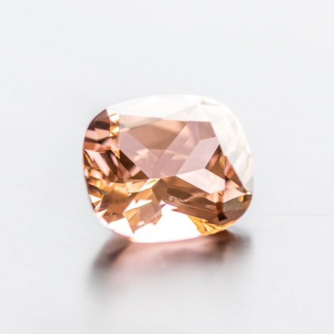 Nanosital Simulated Champagne Morganite Lab Created Faceting Rough for Gem Cutting - #777 - Various Sizes #BEGIN