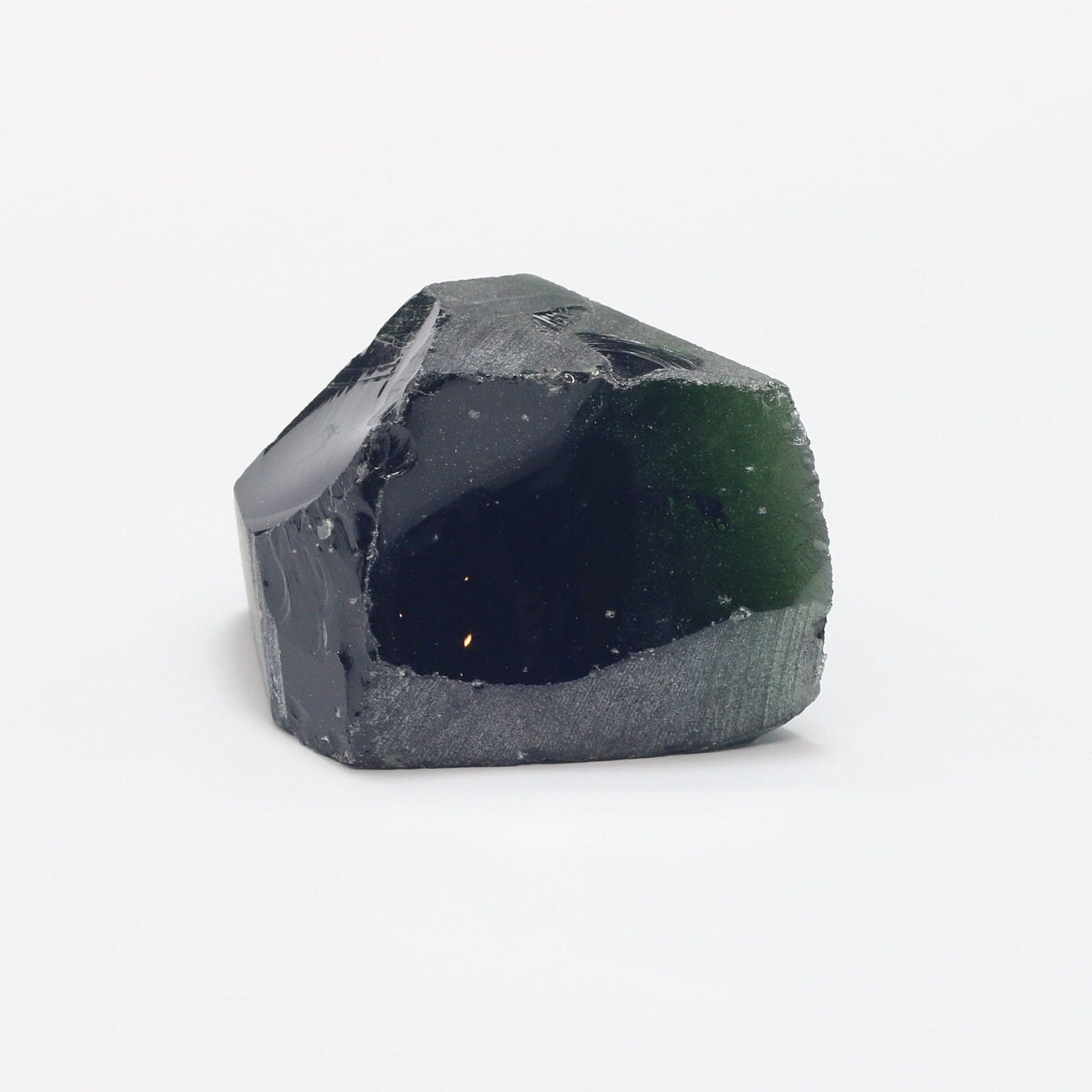 Nanosital Simulated Chrome Diopside Lab Created Faceting Rough for Gem Cutting - #A-450 - Various Sizes #BEGIN