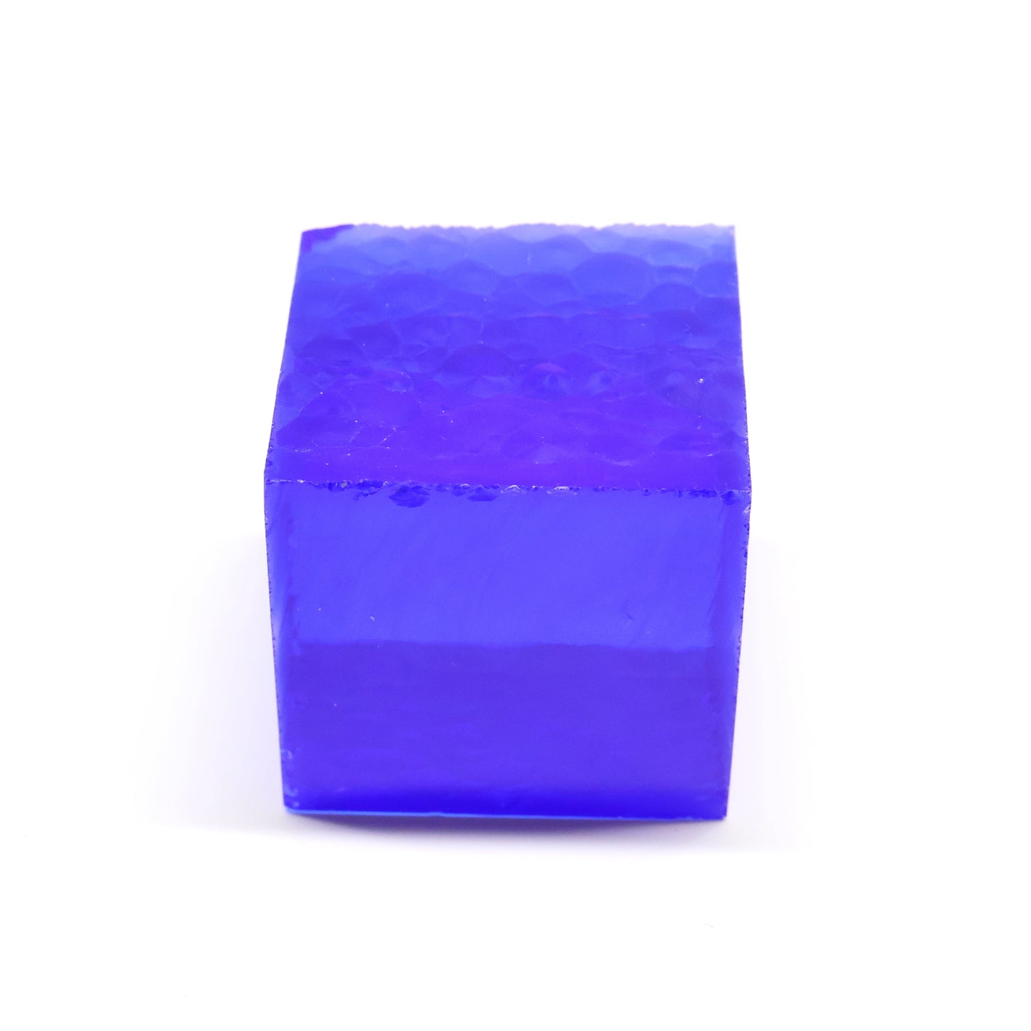 Cobalt Blue Hydrothermal Synthetic Quartz - Lab Created Faceting Rough #BEGIN