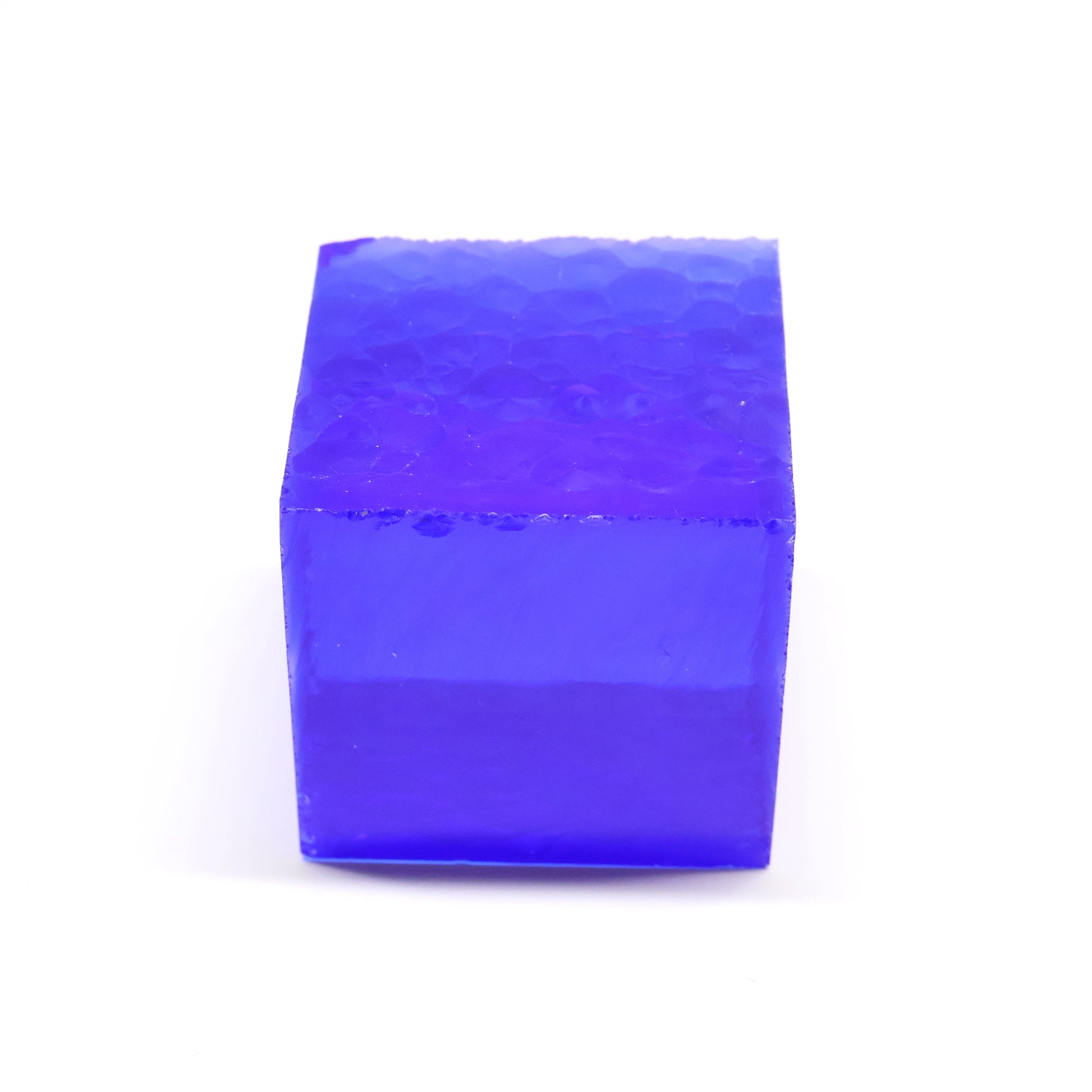 Cobalt Blue Hydrothermal Synthetic Quartz - Lab Created Faceting Rough #BEGIN