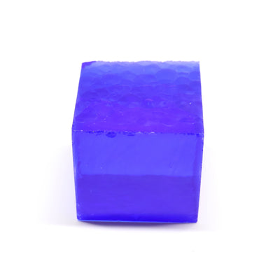 Cobalt Blue Hydrothermal Synthetic Quartz - Lab Created Faceting Rough #BEGIN