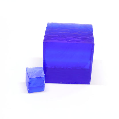 Cobalt Blue Hydrothermal Synthetic Quartz - Lab Created Faceting Rough #BEGIN