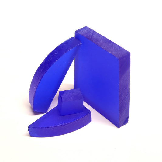 Cobalt Blue Polycrystalline Spinel - Grade A - Faceting Rough : #BEGIN