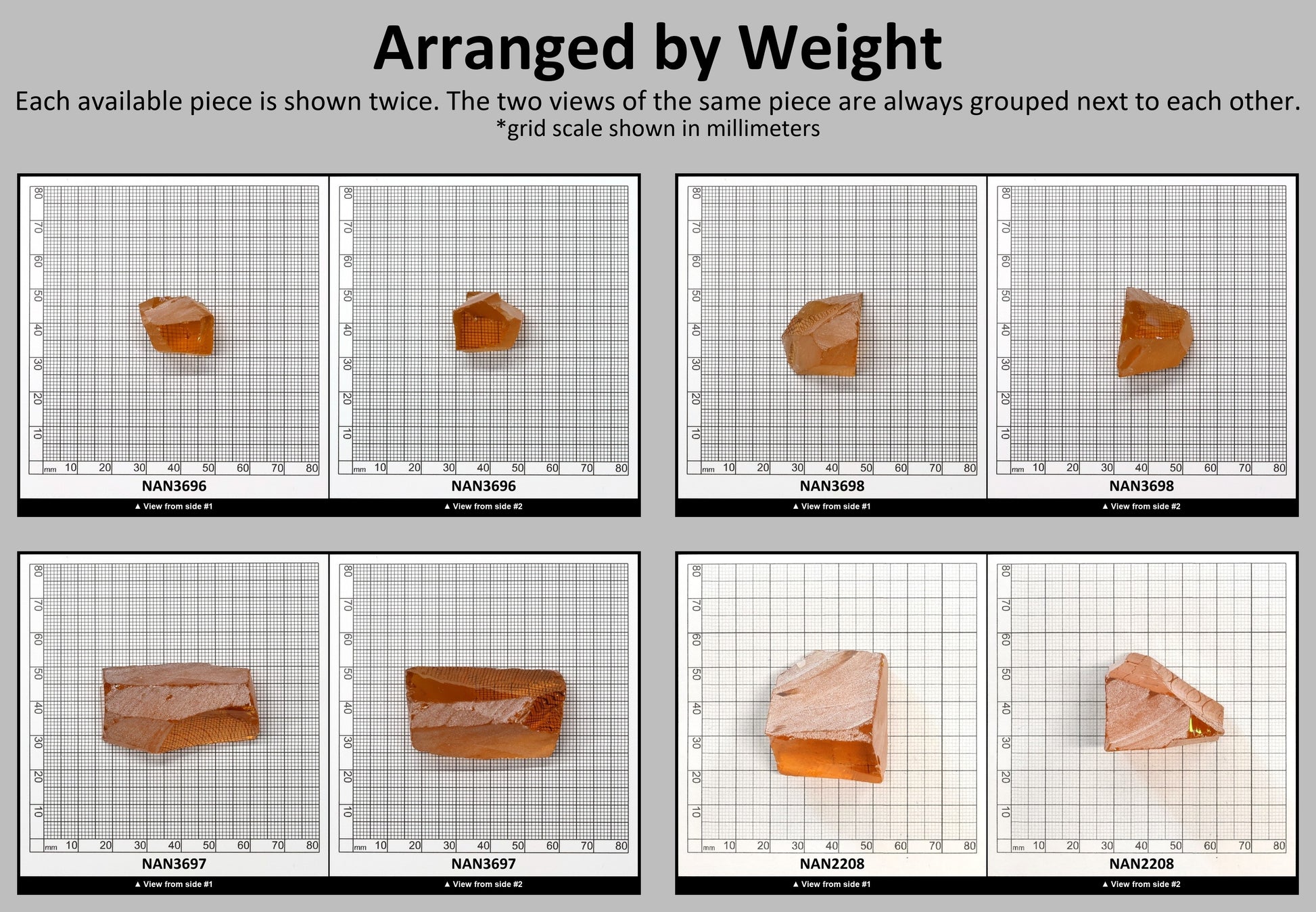 Nanosital Simulated Color Changing Lab Created Faceting Rough for Gem Cutting - #A-2402 - Various Sizes #BEGIN
