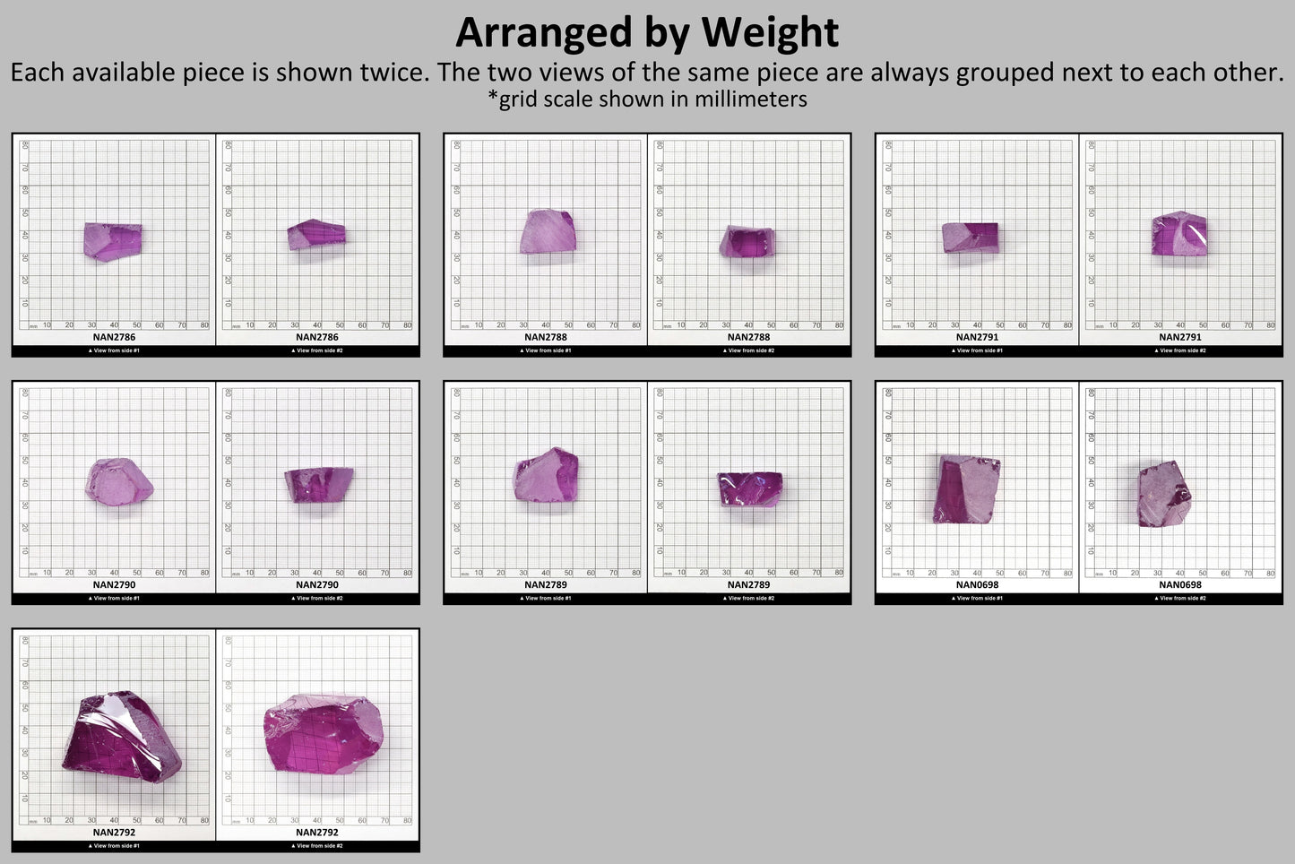 Nanosital Simulated Color Changing Lab Created Faceting Rough for Gem Cutting - #115 - Various Sizes #BEGIN