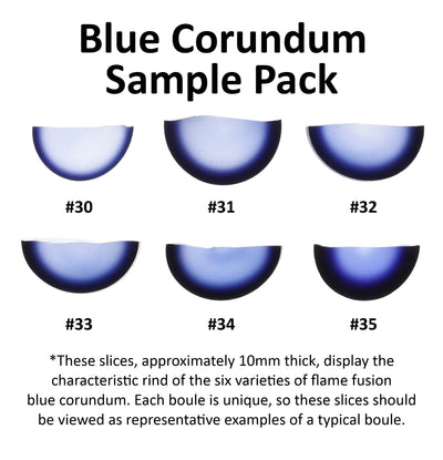 #30-#35 Sapphire Sample Set Lab Created Corundum Sapphire