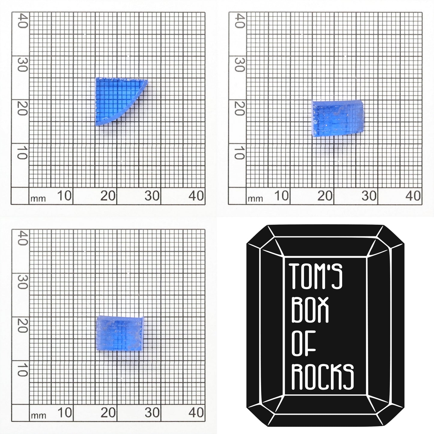 Lab-Created Cobalt Spinel – High-Clarity Neon Blue Rough Crystal