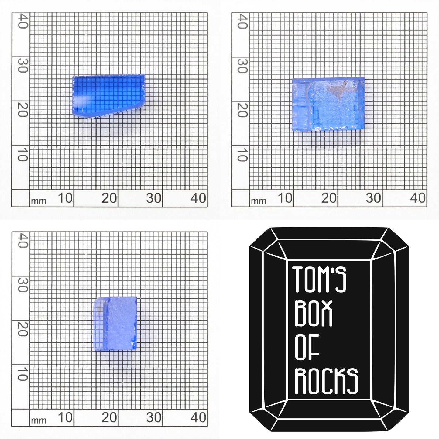 Lab-Created Cobalt Spinel – High-Clarity Neon Blue Rough Crystal