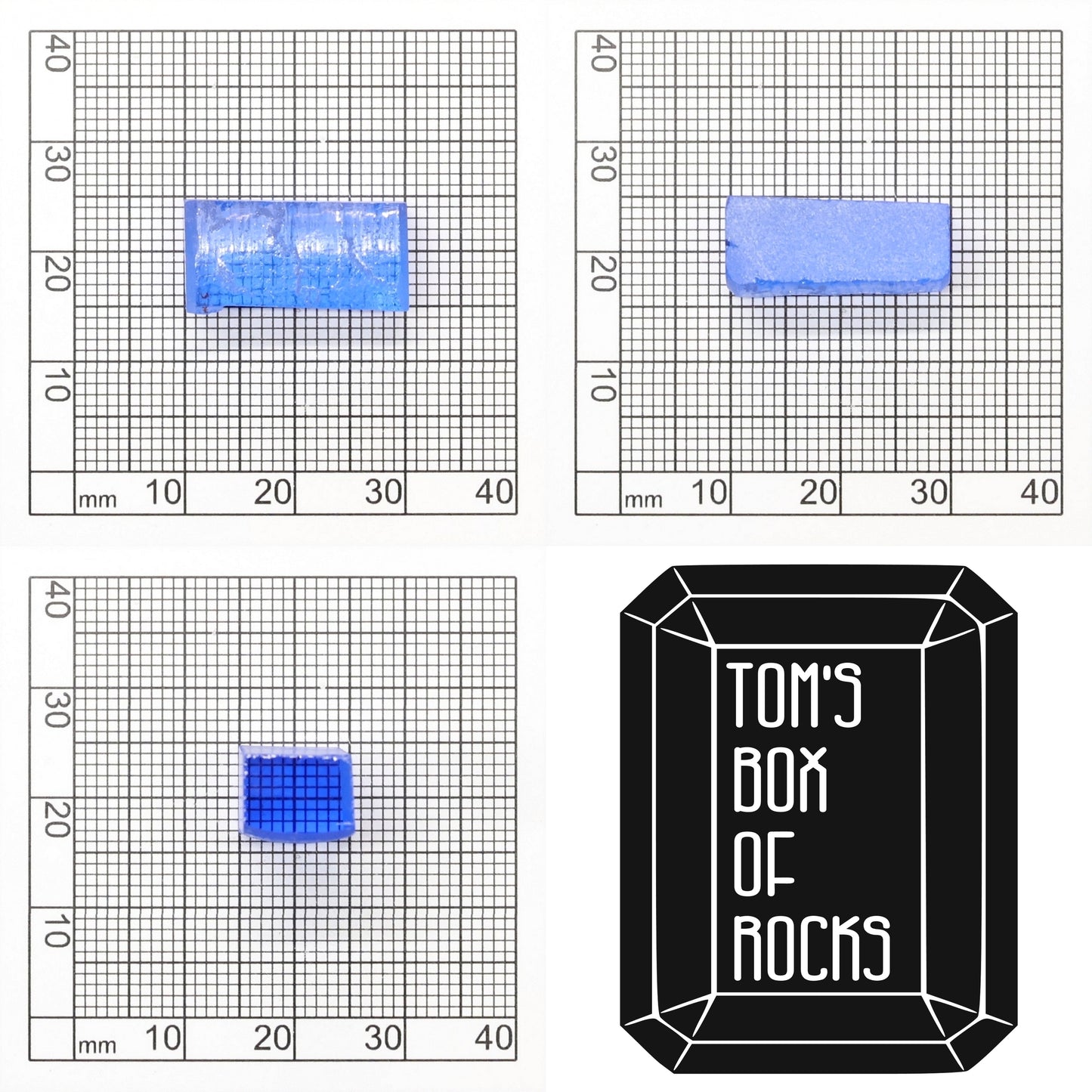 Lab-Created Cobalt Spinel – High-Clarity Neon Blue Rough Crystal