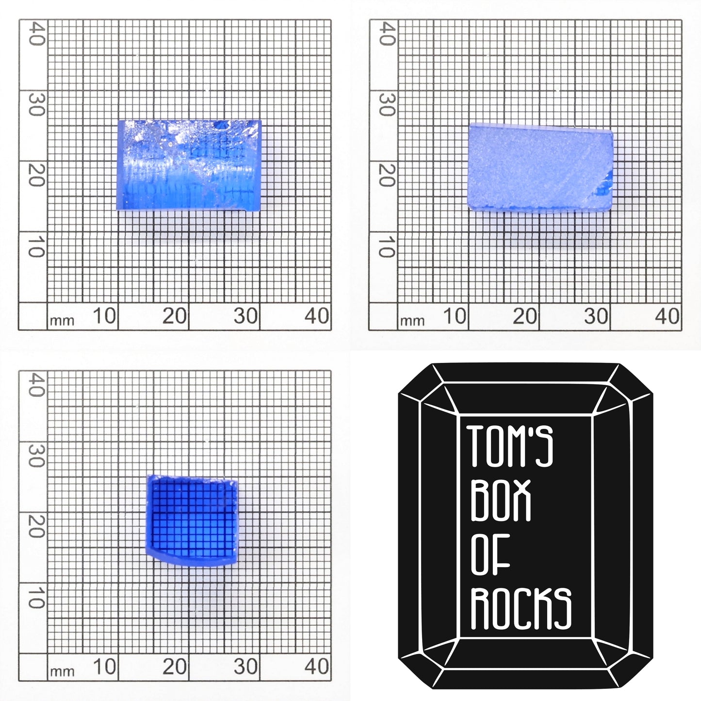 Lab-Created Cobalt Spinel – High-Clarity Neon Blue Rough Crystal