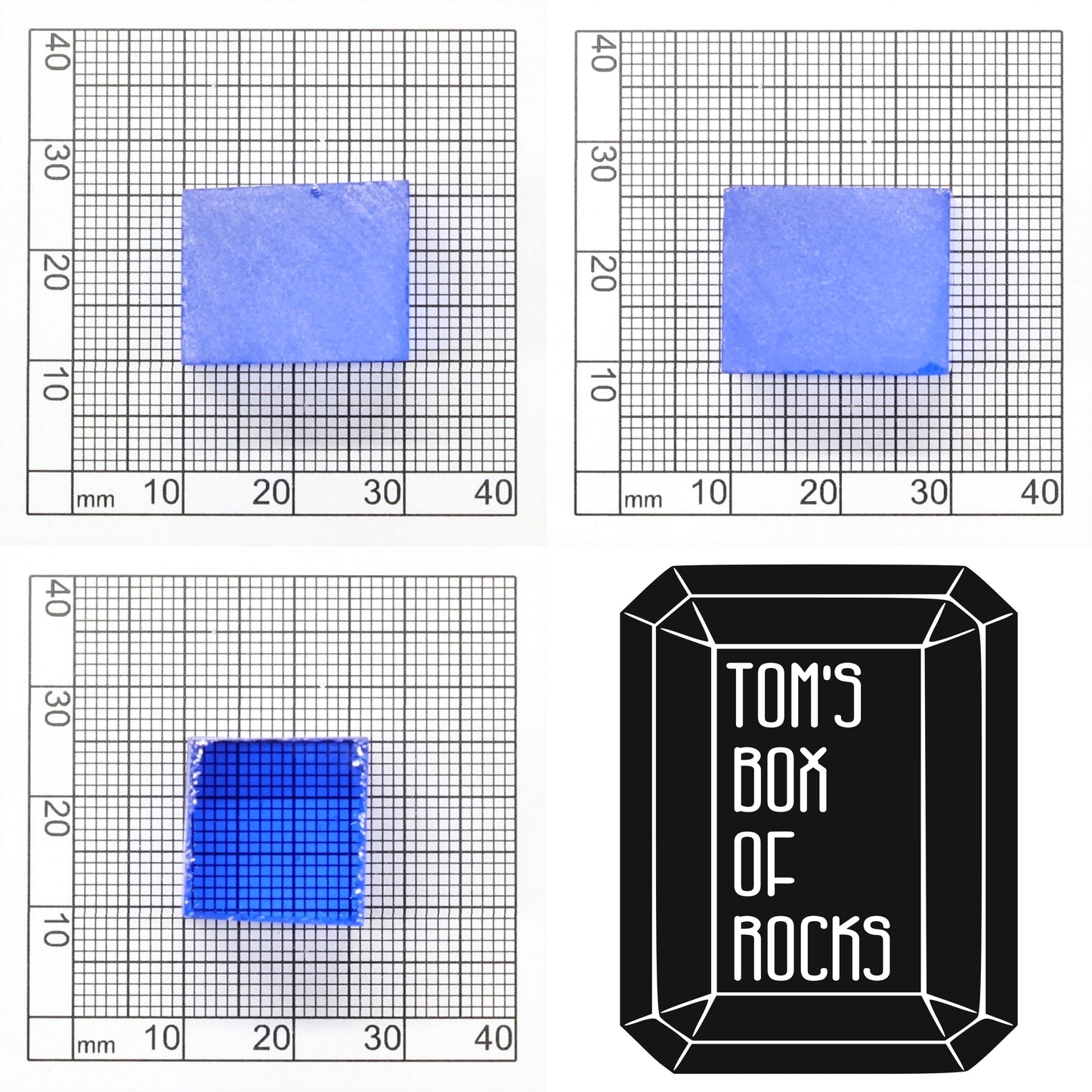 Lab-Created Cobalt Spinel – High-Clarity Neon Blue Rough Crystal