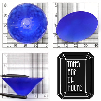 Lab-Created Cobalt Spinel – High-Clarity Neon Blue Rough Crystal