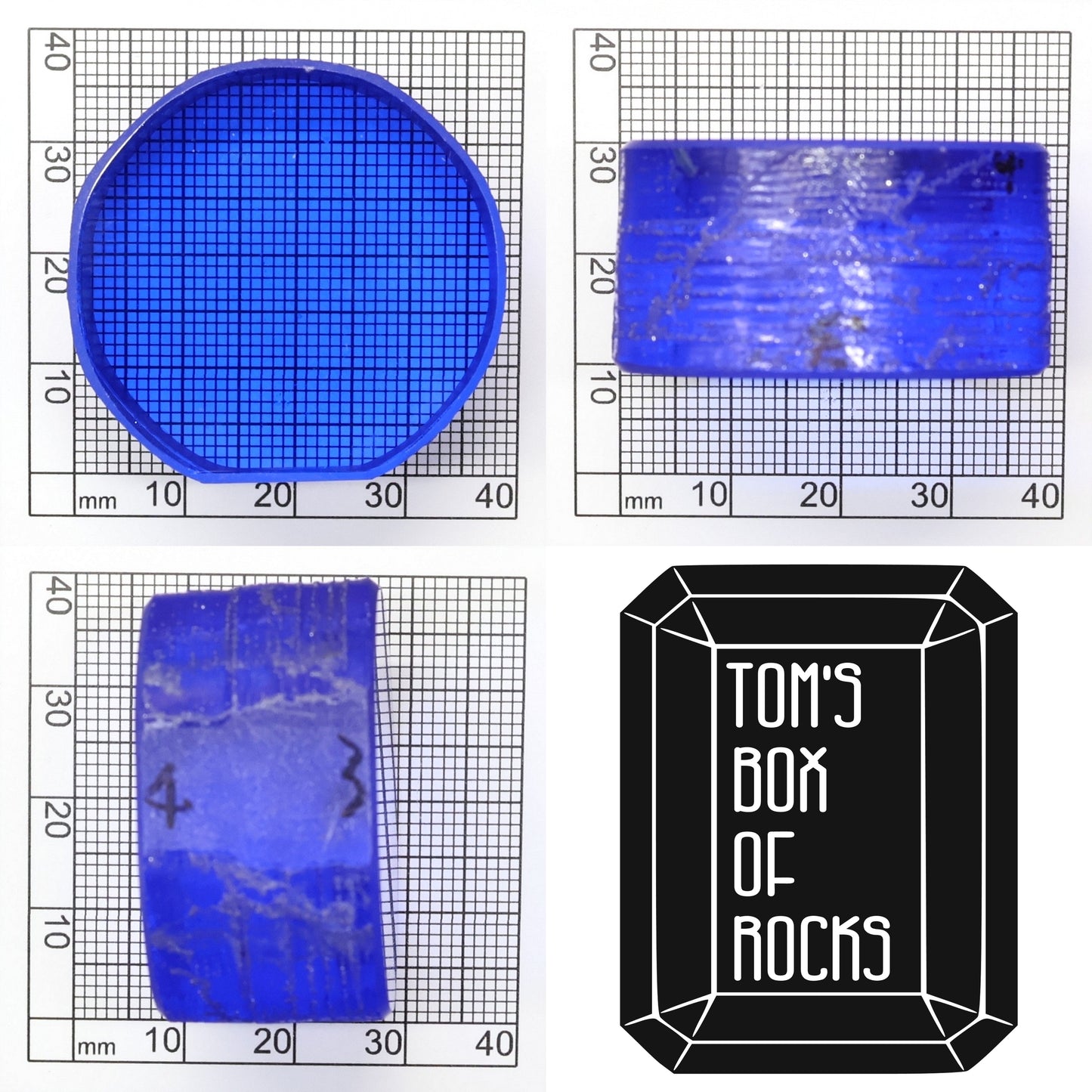 Lab-Created Cobalt Spinel – High-Clarity Neon Blue Rough Crystal