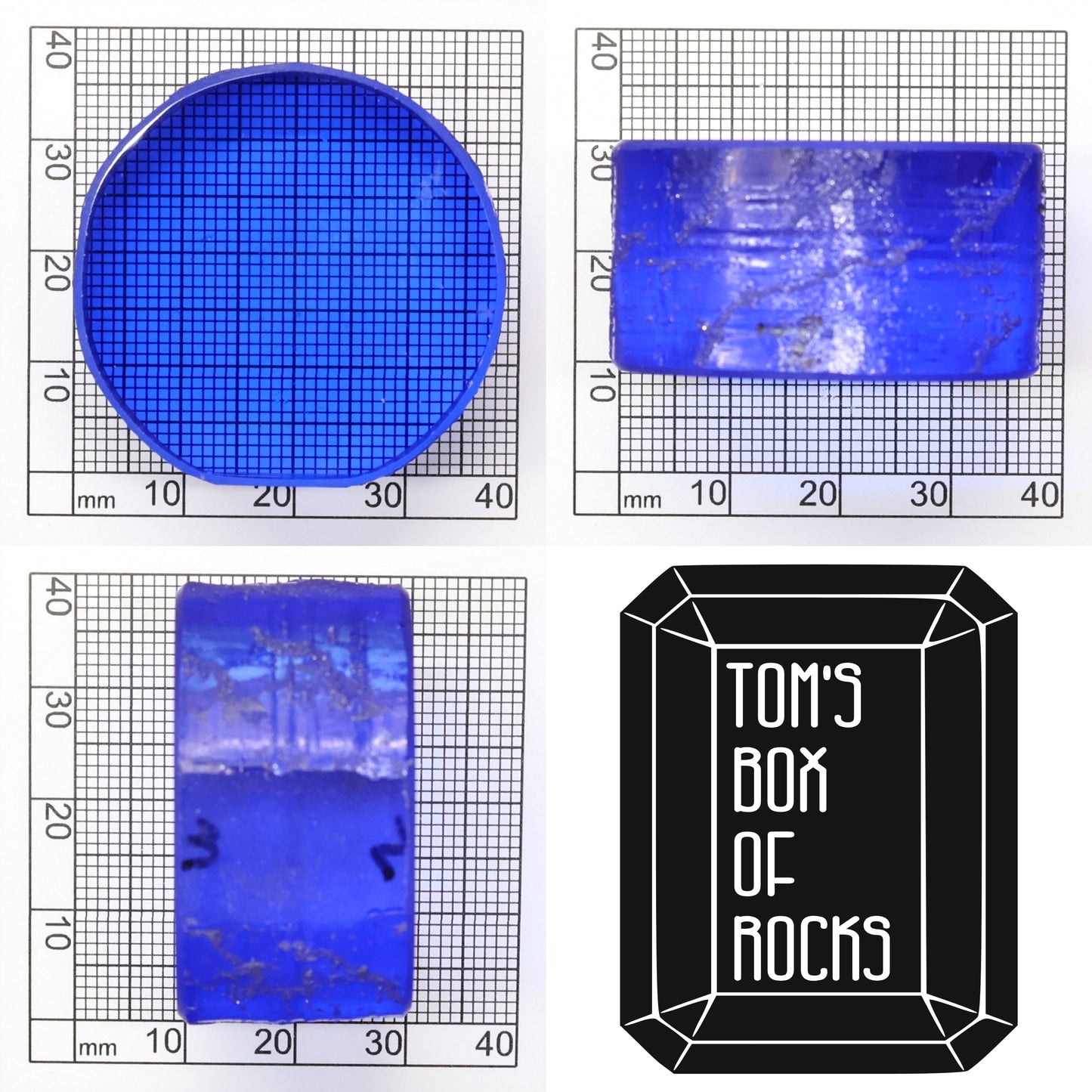 Lab-Created Cobalt Spinel – High-Clarity Neon Blue Rough Crystal