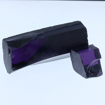 Dark Amethyst Cubic Zirconia Faceting Rough for Gem Cutting - Various Sizes #BEGIN