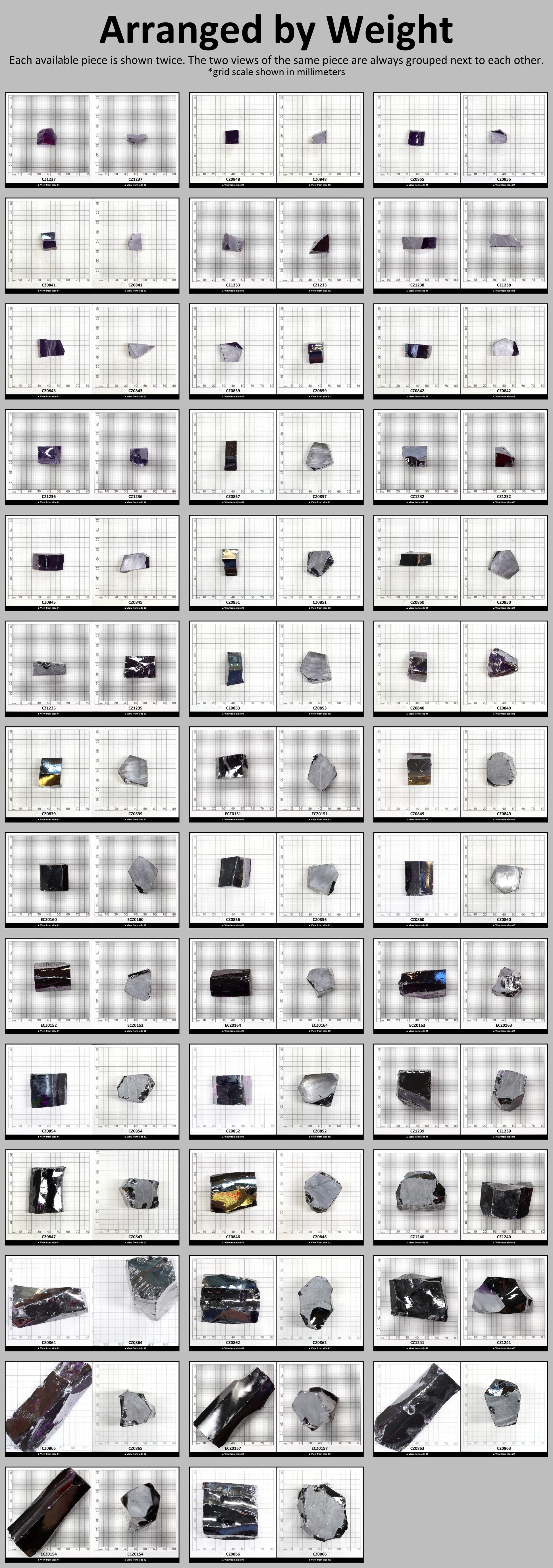 Dark Amethyst Cubic Zirconia Faceting Rough for Gem Cutting - Various Sizes #BEGIN