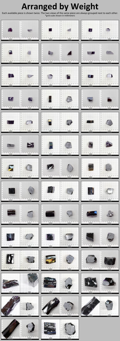 Dark Amethyst Cubic Zirconia Faceting Rough for Gem Cutting - Various Sizes #BEGIN