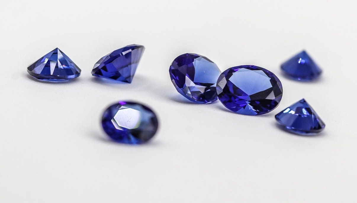 Nanosital Simulated Dark Blue Sapphire Lab Created Faceting Rough for Gem Cutting - #30 - Various Sizes #BEGIN