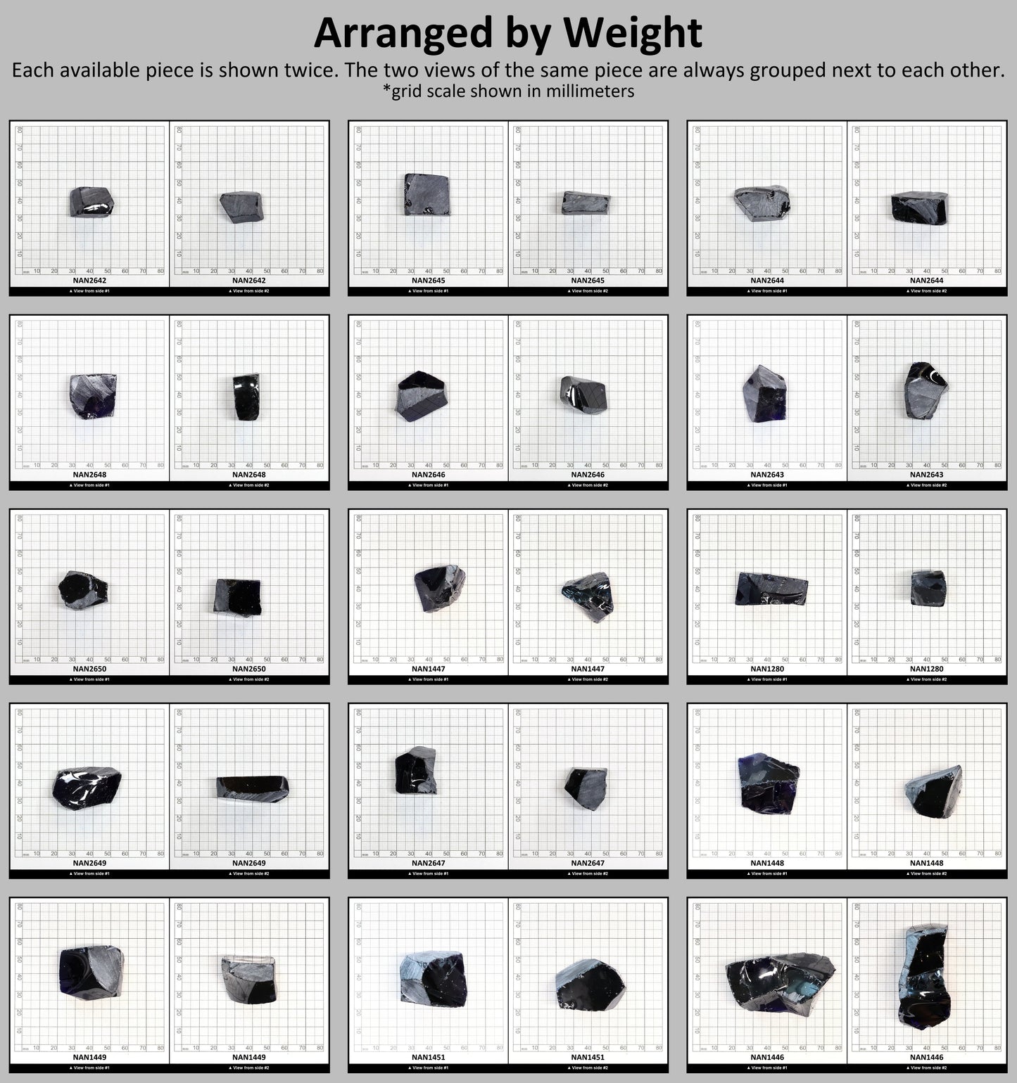 Nanosital Simulated Dark Blue Sapphire Lab Created Faceting Rough for Gem Cutting - #30 - Various Sizes #BEGIN