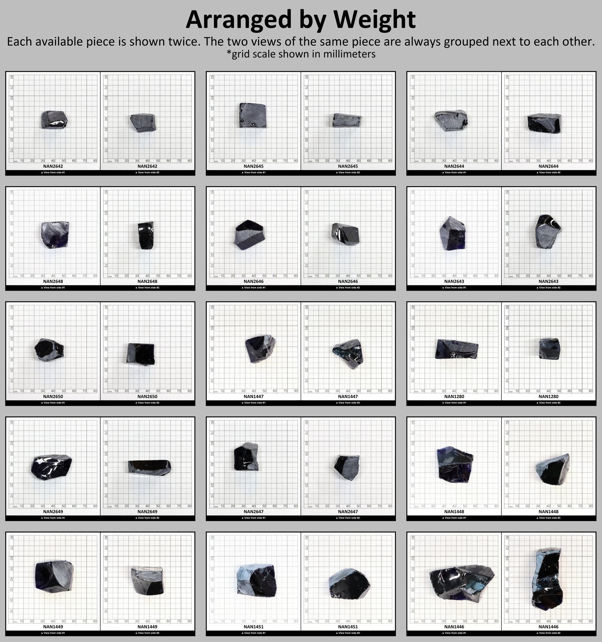 Nanosital Simulated Dark Blue Sapphire Lab Created Faceting Rough for Gem Cutting - #30 - Various Sizes #BEGIN