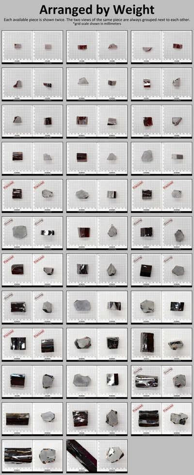 Dark Garnet Cubic Zirconia Faceting Rough for Gem Cutting - Various Sizes #BEGIN