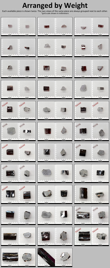 Dark Garnet Cubic Zirconia Faceting Rough for Gem Cutting - Various Sizes #BEGIN