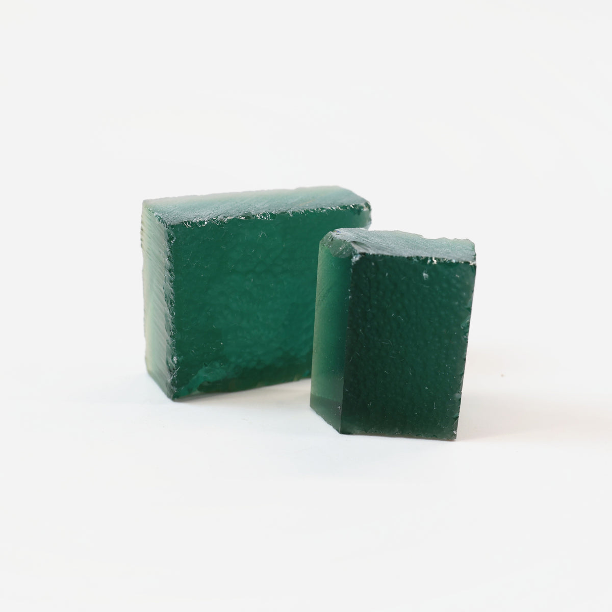 Dark Green Hydrothermal Synthetic Quartz - Lab Created Faceting Rough : #BEGIN