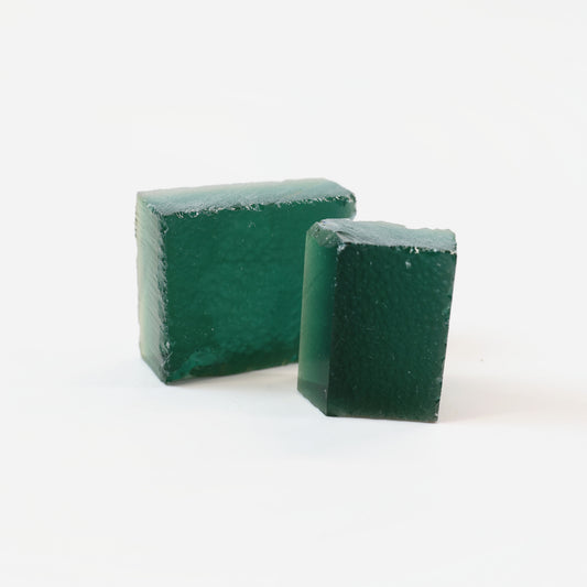 Dark Green Hydrothermal Synthetic Quartz - Lab Created Faceting Rough : #BEGIN
