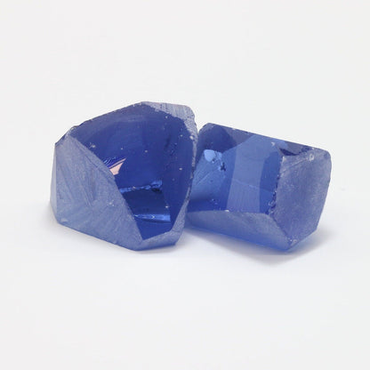 Nanosital Simulated Dark Ice Blue Sapphire Lab Created Faceting Rough for Gem Cutting - #A-4056- Various Sizes #BEGIN