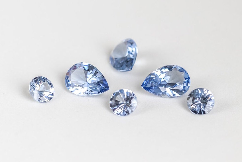 Nanosital Simulated Dark Ice Blue Sapphire Lab Created Faceting Rough for Gem Cutting - #A-4056- Various Sizes #BEGIN