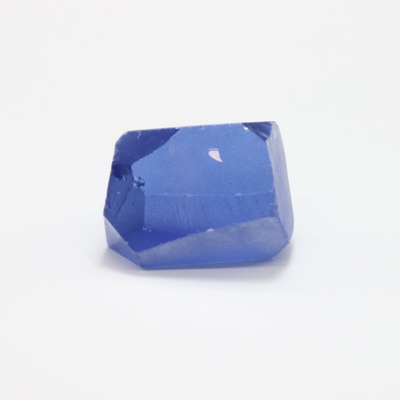Nanosital Simulated Dark Ice Blue Sapphire Lab Created Faceting Rough for Gem Cutting - #A-4056- Various Sizes #BEGIN