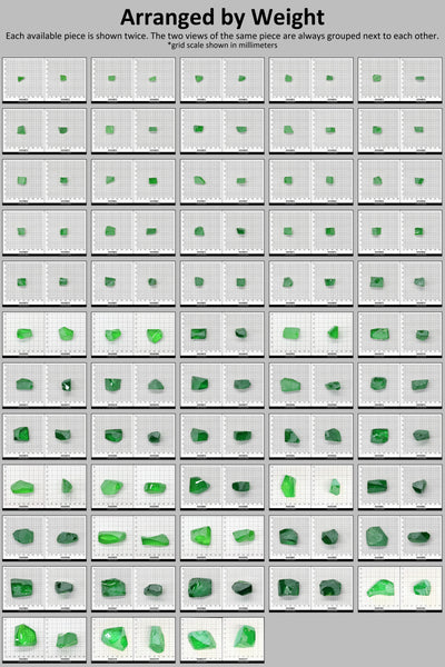 Nanosital Simulated Dark Kryptonite Lab Created Faceting Rough for Gem Cutting - #B-1326 - Various Sizes : #BEGIN