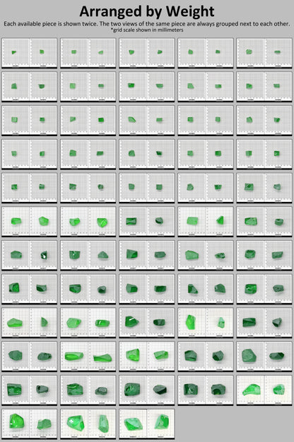 Nanosital Simulated Dark Kryptonite Lab Created Faceting Rough for Gem Cutting - #B-1326 - Various Sizes : #BEGIN