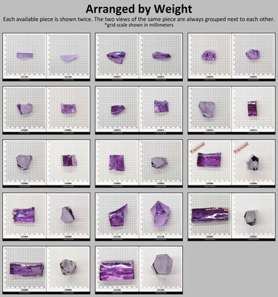 Dark Lavender Cubic Zirconia Faceting Rough for Gem Cutting - Various Sizes #BEGIN